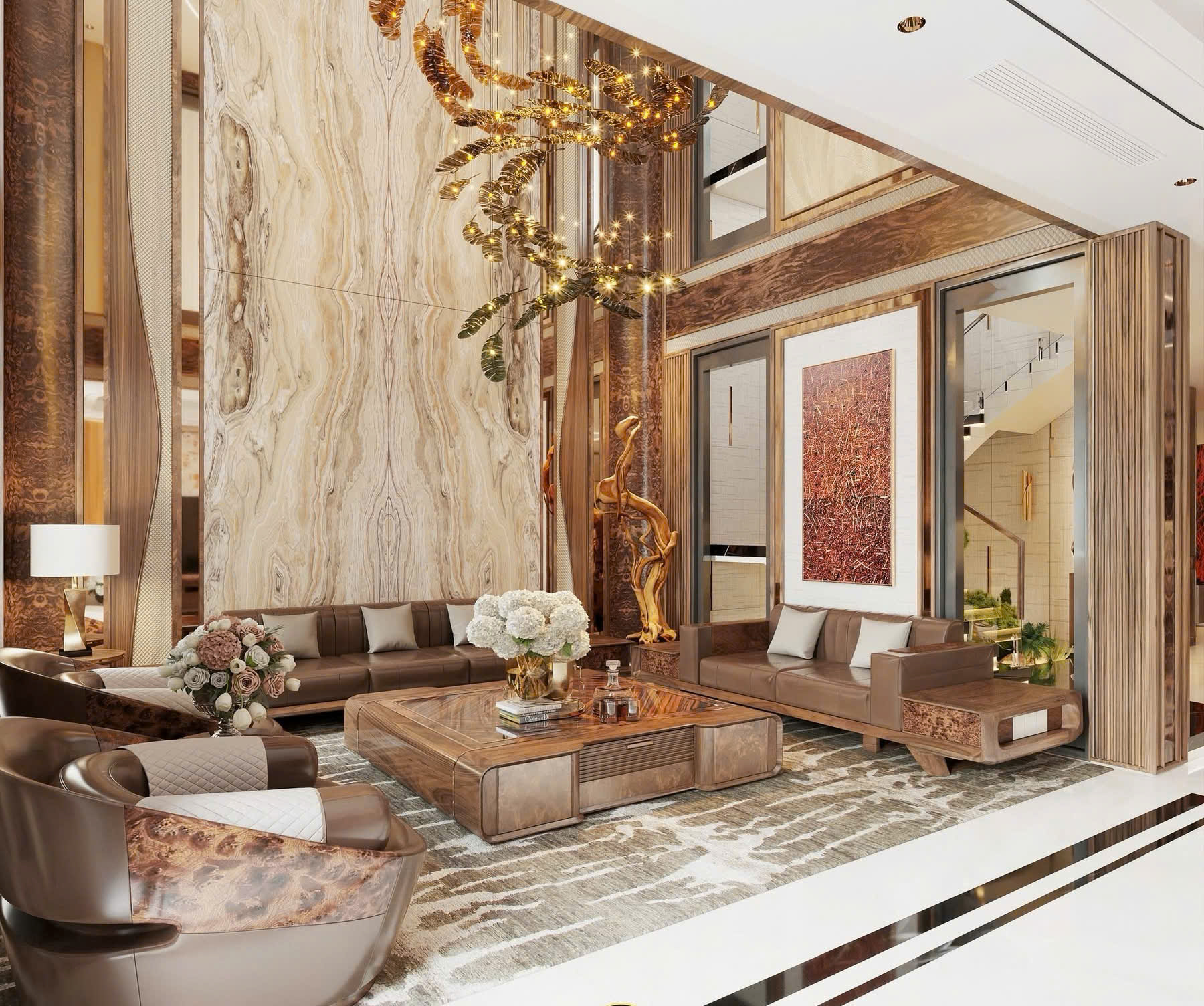 Sofa gỗ óc chó 7